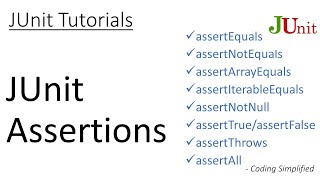 JUnit Tutorial - 3: JUnit Assertions