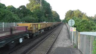 (HD) Freshly painted GBRf 66740 \u0026 66171 pass East Farleigh - 7/7/13