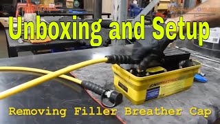 Setting up 10,000 psi Compressed Air Operated Hydraulic Pump and Hose