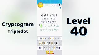 Cryptogram Tripledo Level 40 Solutions 🧩 | Logic Puzzle Game | Mini Boss