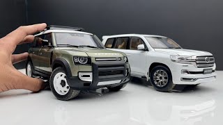 Mini Land Rover Defender & Toyota Land Cruiser | Off-roading | Diecast Model Cars