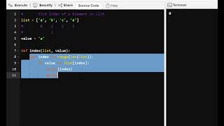 Find Index of Given Number in List in Python Interview Question