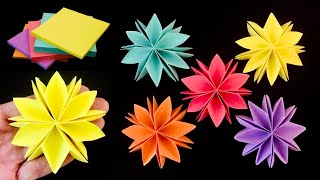 Origami flower - Post it note • Sticky note origami - Easy Paper Flower DIY Crafts, Room Decorations