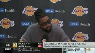 D'Angelo Russell PostGame Interview | Milwaukee Bucks vs Los Angeles Lakers