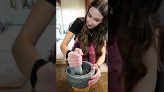 How to season your mortar and pestle #recipe #mortarandpestle