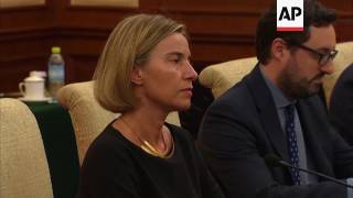 EU's Mogherini meets China's Yang in Beijing