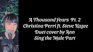 A THOUSAND YEARS PT. 2 (duet ) Christina Perri \u0026 Steve Kazee | KARAOKE FEMALE PART ONLY