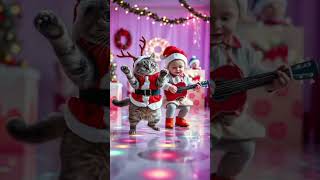 Christmas Dance-Off: Cat vs. Baby!#christmas#cat#cats#dance #Jinglebell#baby#catvideos