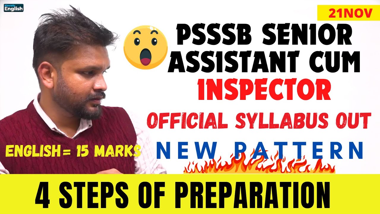 PSSSB Senior Assistant Cum Inspector Official Syllabus Out | Adv 6 Of ...