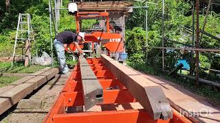 【製材練習#2】簡易製材機を動かす２日目　【Practice 】Day 2 of operating the portable sawmill.