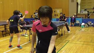 63thEsperanza卓球大会　女子Bクラス　優勝者：内田　和子vs橋本　清美