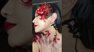 Valentina Li化妝造型，郭采潔MV《NaKuNa》crystal flower look 🩸 infinity Red Flower ​(Makeup \u0026 Face Painting )