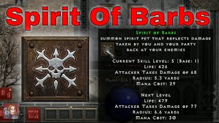 D2R Skills \u0026 Abilities - Spirit Of Barbs, Summoning (Druid)