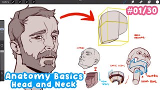 how to DRAW the head and neck! (Basic to Advanced) | Full Drawing Tutorial - Art Bootcamp #01/30