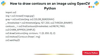 How to draw contours on an image using OpenCV Python