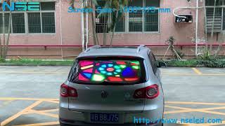 NSE High Resolution Transparent Car Rear Window LED Display Screen