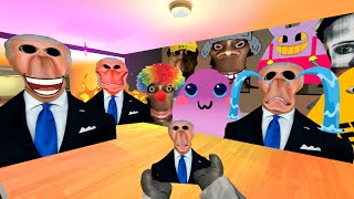 Saving Baby Joe Biden From Sad Joe Biden, Angry Munci, Obunga And Augh Family Nextbot Gmod