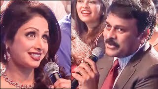 Evergreen Beauty Sridevi And Megastar Chiranjeevi's Speech Makes Their Fans Go Crazy At SIIMA