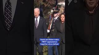 Kamala Harris and Joe Biden make FIRST appearance together since defeat