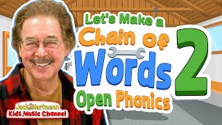 Let's Make a Chain of Words 2! | Open Segmented Phonics Version | Jack Hartmann