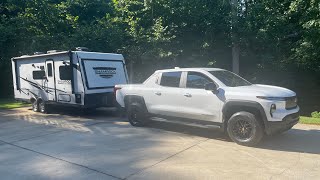 Silverado EV Towing Travel Trailer