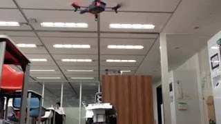 地上空中同時監視ロボット(試作)のデモ