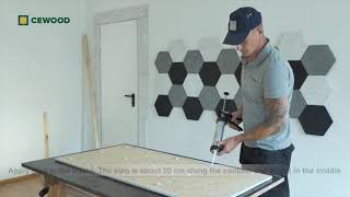 CEWOOD Decorative Panel gluing on wall