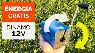 ENERGÍA GRATIS | Generador Eléctrico 20w con Dinamo ⚡ Carga dispositivos USB y de 12v