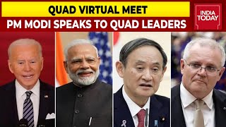 PM Modi Speaks To Joe Biden, Australia's Scott Morrison & Japan's Fumio Kishida In Virtual Quad Meet
