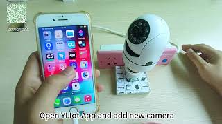 20$ 5Ghz YI IOT bulb camera with 64gb review, how to set up