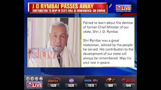 Former Meghalaya CM J D Rymbai passes away