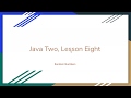 (2020) Java Two, Lesson Eight : Random numbers