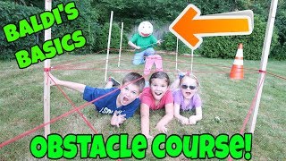 Baldi's Basics In Real Life Obstacle Course! Collab With My Two Earthlings