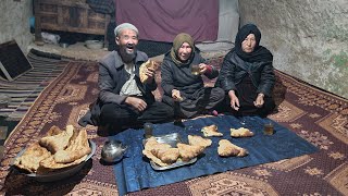 Surviving in the coldest Village of Afghanistan | Old lovers Cooking Village Style Food in the Cave