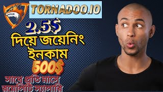 TORNADOO.IO থেকে প্রতিমাসে  ইনকাম ৫০০$। সাথে  প্রতি মাসে স্যালারি