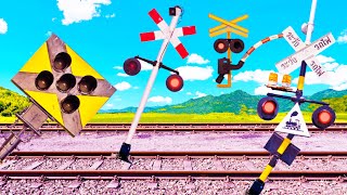 【踏切アニメ】降りられなくなったふみきりカンカン😂😂😂Railroad crossing that can no longer get off