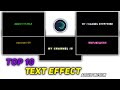 Top 10 Text Animation ll Alight Motion Text Effect ll Free XML And Preset Free Download