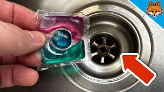 Put a Laundry Pod down your Drain and WATCH WHAT HAPPENS💥(wow)🤯