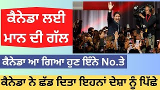 ਕੈਨੇਡਾ ਲਈ ਮਾਨ ਦੀ ਗੱਲ ਕੈਨੇਡਾ ਆ ਗਿਆ ਹੁਣ ਇੰਨੇ No  ਤੇ  ਕੈਨੇਡਾ ਨੇ ਛੱਡ ਦਿਤਾ ਇਹਨਾਂ ਦੇਸ਼ਾ ਨੂੰ ਪਿੱਛੇ