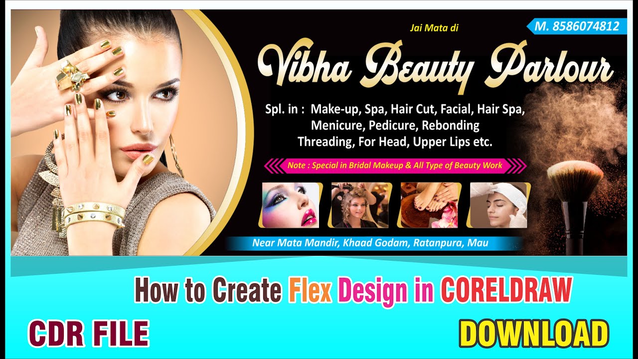 Flex Banner Design In Corel Draw | Banner Design In Corel Draw | Beauty ...