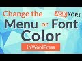 😜 Change Menu Font Color or Background Color in WordPress 😜 Change Menu Font Color or Background Color in WordPress