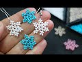 ❄️SIMPLE BEADED SNOWFLAKES❄️DIY