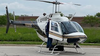 Bell 206B JetRanger II [N505TV] UP-CLOSE Takeoff From Cul-de-sac