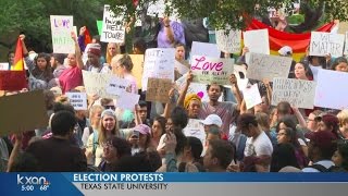 Texas State Students Protest Trump Election