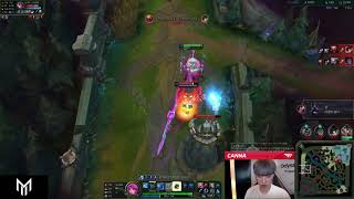 T1 Canna Gwen Solo Kill Irelia (Dive) | Canna Live Korean Challenger