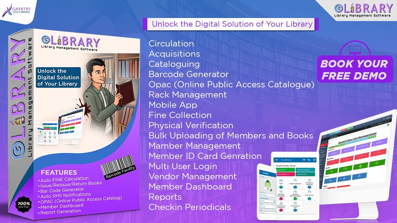 Glibrary Library Management Software Youtube