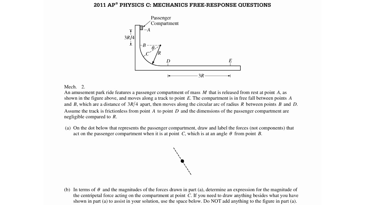 2011 AP Physics C Mechanics FRQ #2 - YouTube