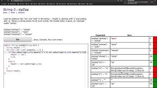 CodingBat String 2 zipZap