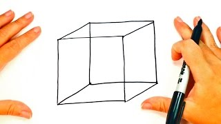 How to draw a Cube step by step | Cube Easy Draw Tutorial