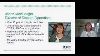 TDS NI Webinar - Tenancy Deposits \u0026 Covid-19: Minimising Risk (Alison MacDougall 28th April 2020)